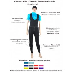 Combinaison humide | Pantalon gilet Atlantis | Homme